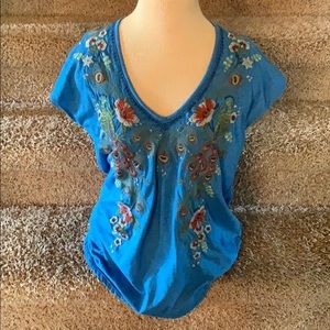 Embroidered Johnny Was tee